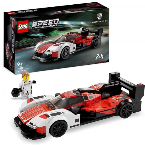 LEGO 76916 Speed Champions Porsche 963, Modellino Auto da Costruire, Macchina Giocattolo per Bambini, Set da Collezione 2023 con Minifigure del Pilota
